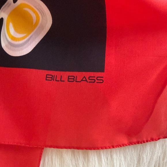 Vintage Bill Blass Perfume Basic Black Scarf - Picture 3 of 7